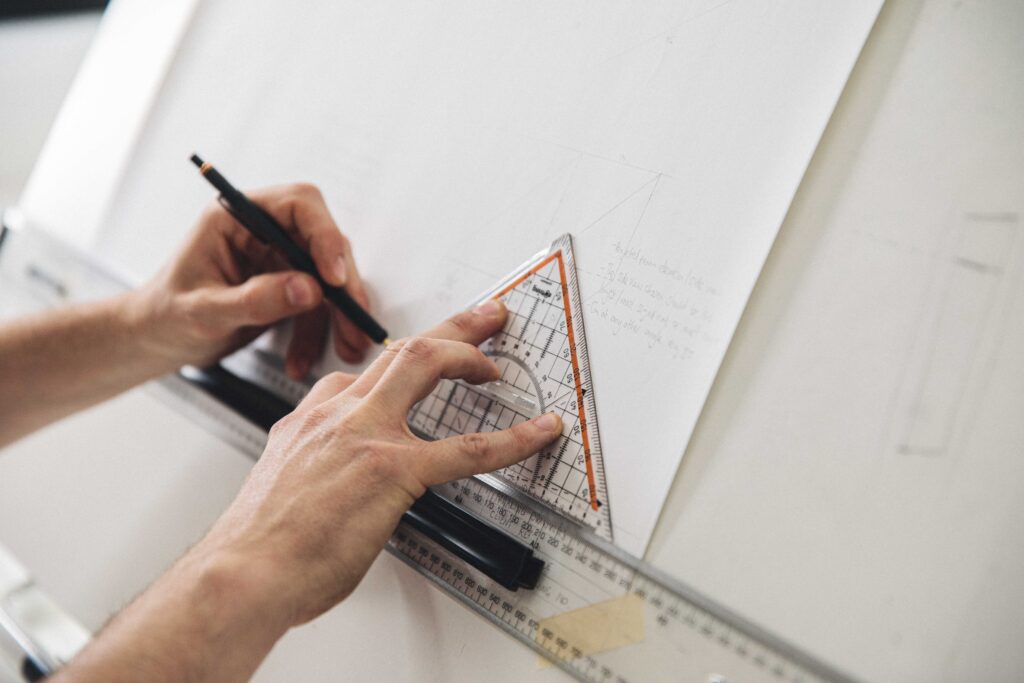 TECHNICAL DRAWING ON A LEARN WOODWORKING COURSE AT ROWDEN ATELIER