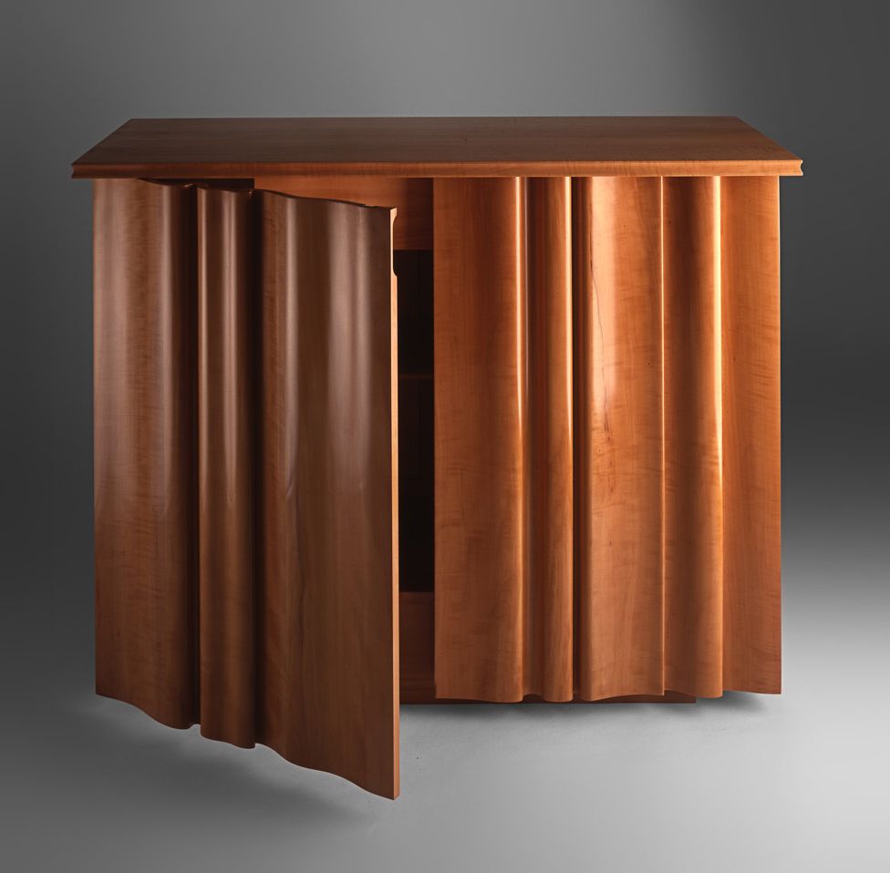 David Savage fine furniture piece Linenfold Cabinet